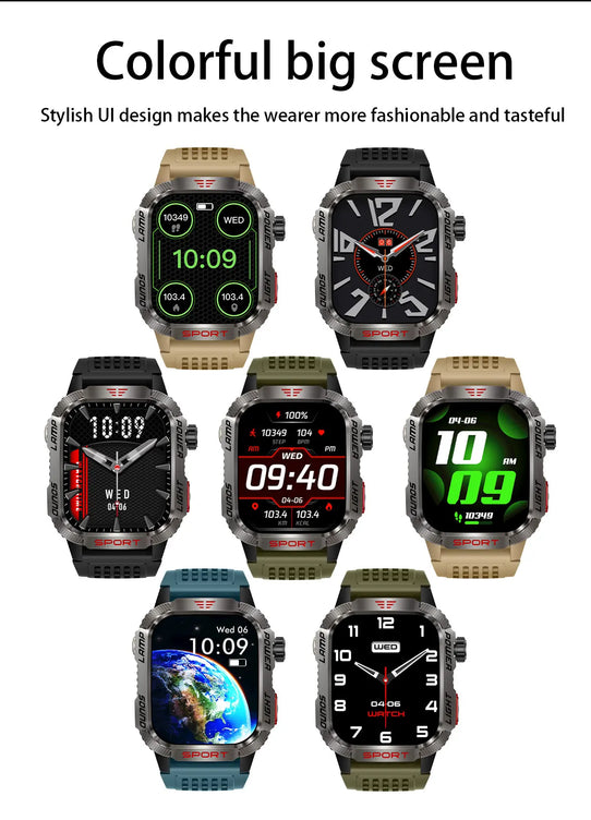 Men’s Waterproof Smartwatch with Bluetooth Calls & Fitness Tracking